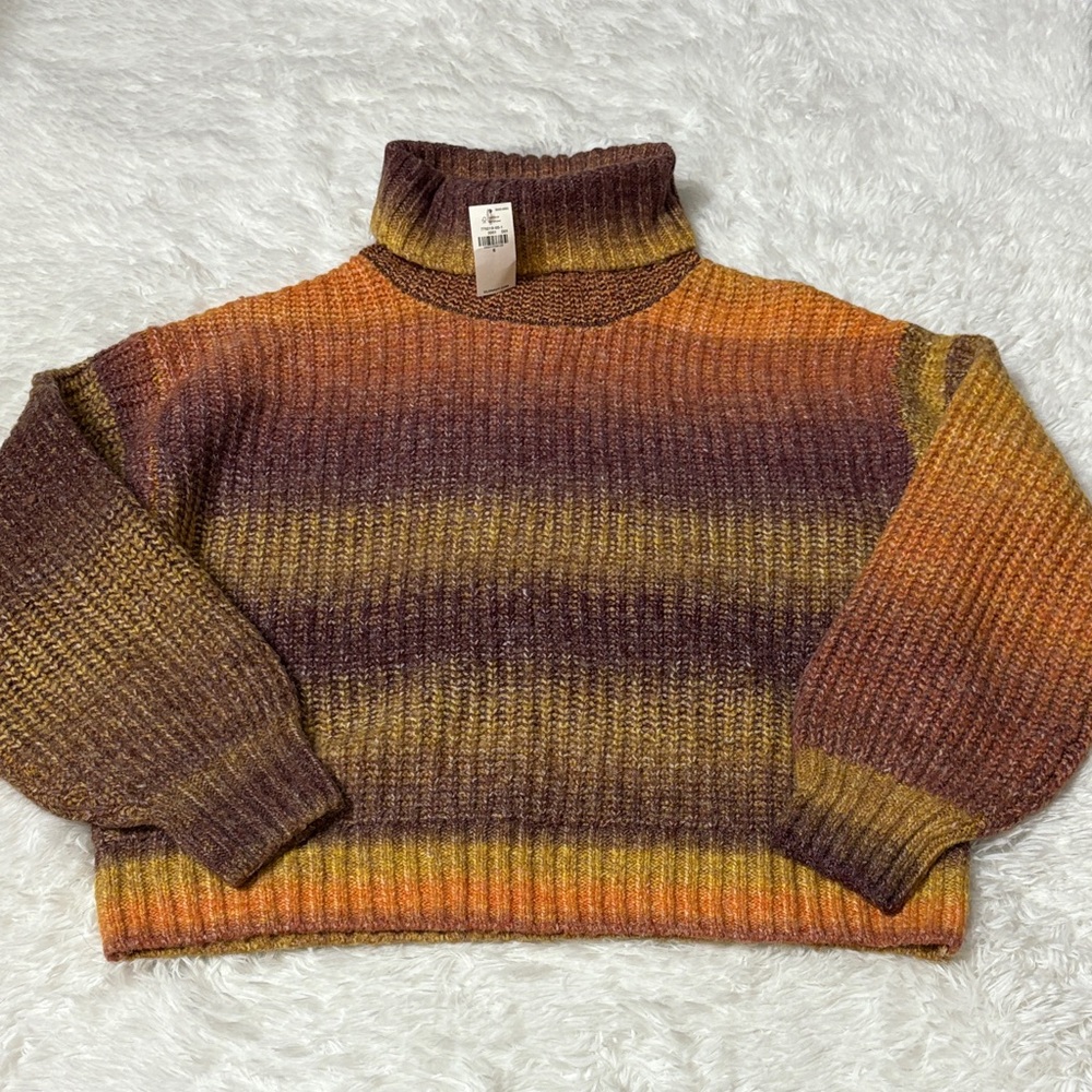 NWT Old Navy Warm Space Dye Long Sleeve Turtleneck Sweater Size S